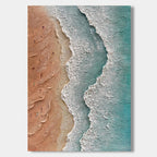 3D Textured Minimalist Coastal Wall Art - Coral Tidemark