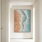 3D Textured Minimalist Coastal Wall Art - Coral Tidemark