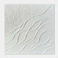 3D Textured Minimalist White Landscape Wall Art - Drift Ascent