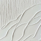3D Textured Minimalist White Landscape Wall Art - Drift Ascent