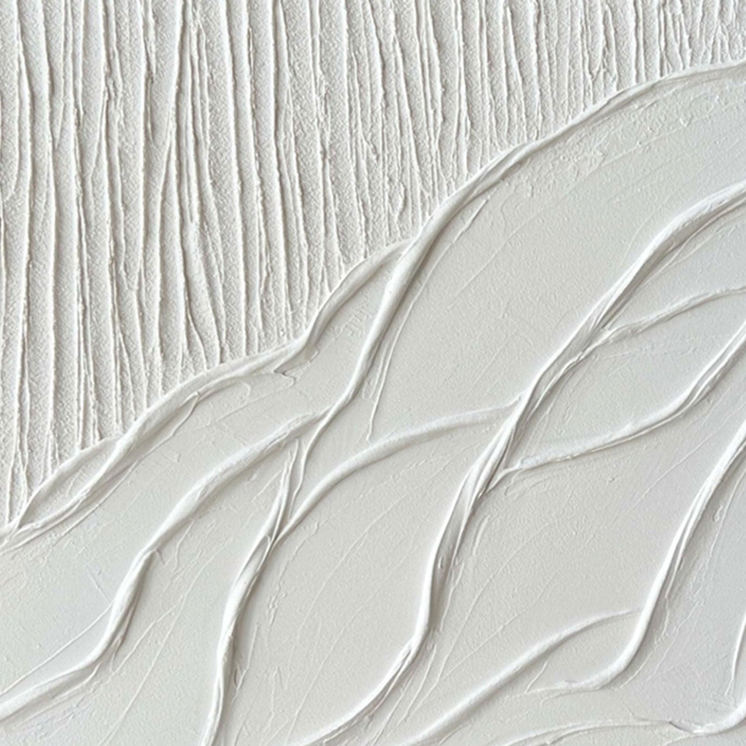 3D Textured Minimalist White Landscape Wall Art - Drift Ascent