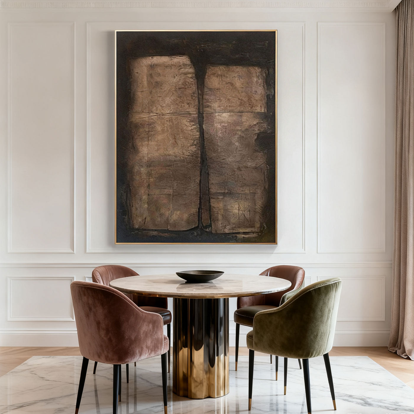 Wabi Sabi Vintage Geometric Wall Art - Earthen Gate