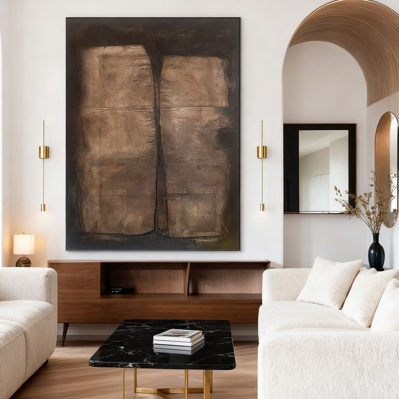 Wabi Sabi Vintage Geometric Wall Art - Earthen Gate