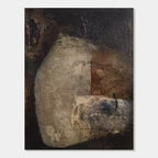 Wabi Sabi Brown Abstract Wall Art - Earthen Shelter