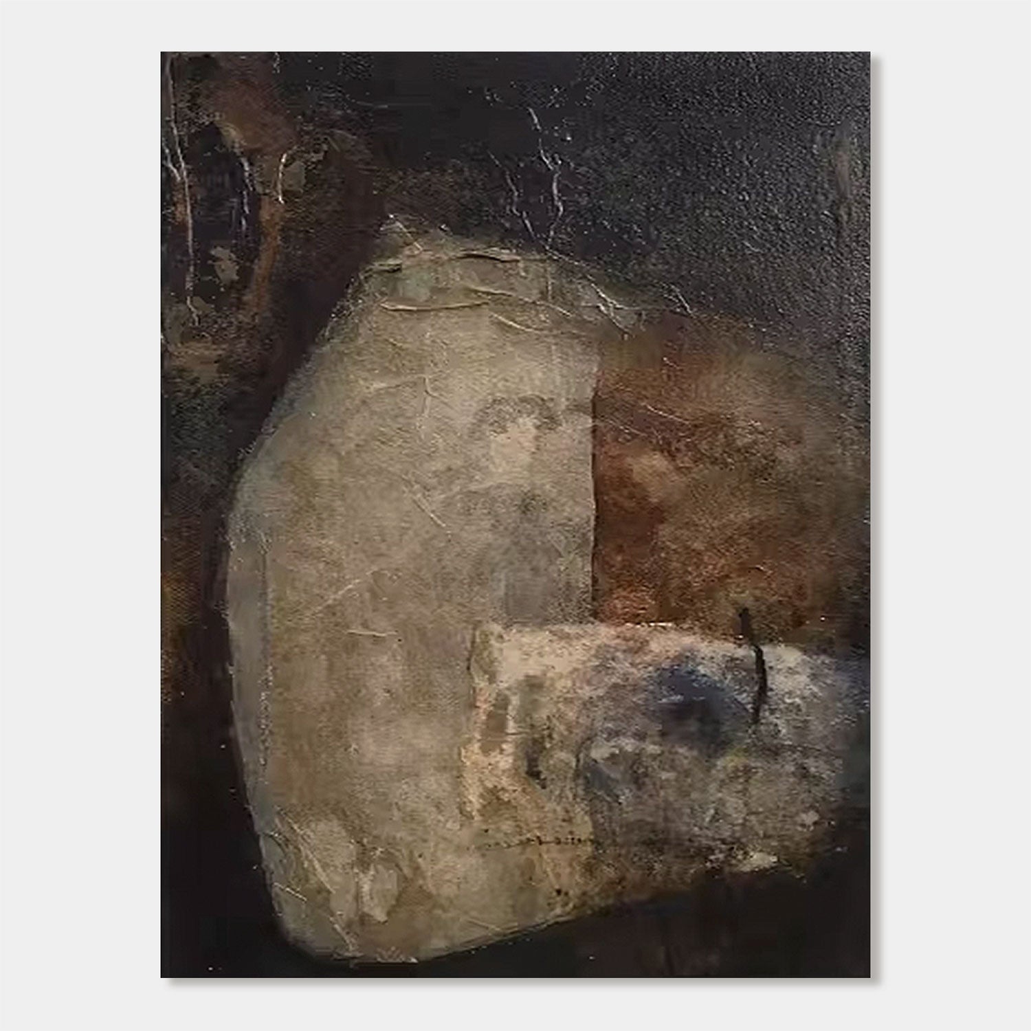 Wabi Sabi Brown Abstract Wall Art - Earthen Shelter