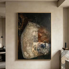 Wabi Sabi Brown Abstract Wall Art - Earthen Shelter