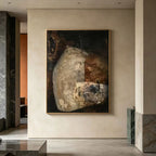 Wabi Sabi Brown Abstract Wall Art - Earthen Shelter