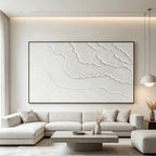 3D Textured Minimalist Coastal Wall Art - Ebb Trace