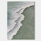 3D Textured Minimalist Coastal Wall Art - Foam Meridian