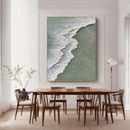 3D Textured Minimalist Coastal Wall Art - Foam Meridian