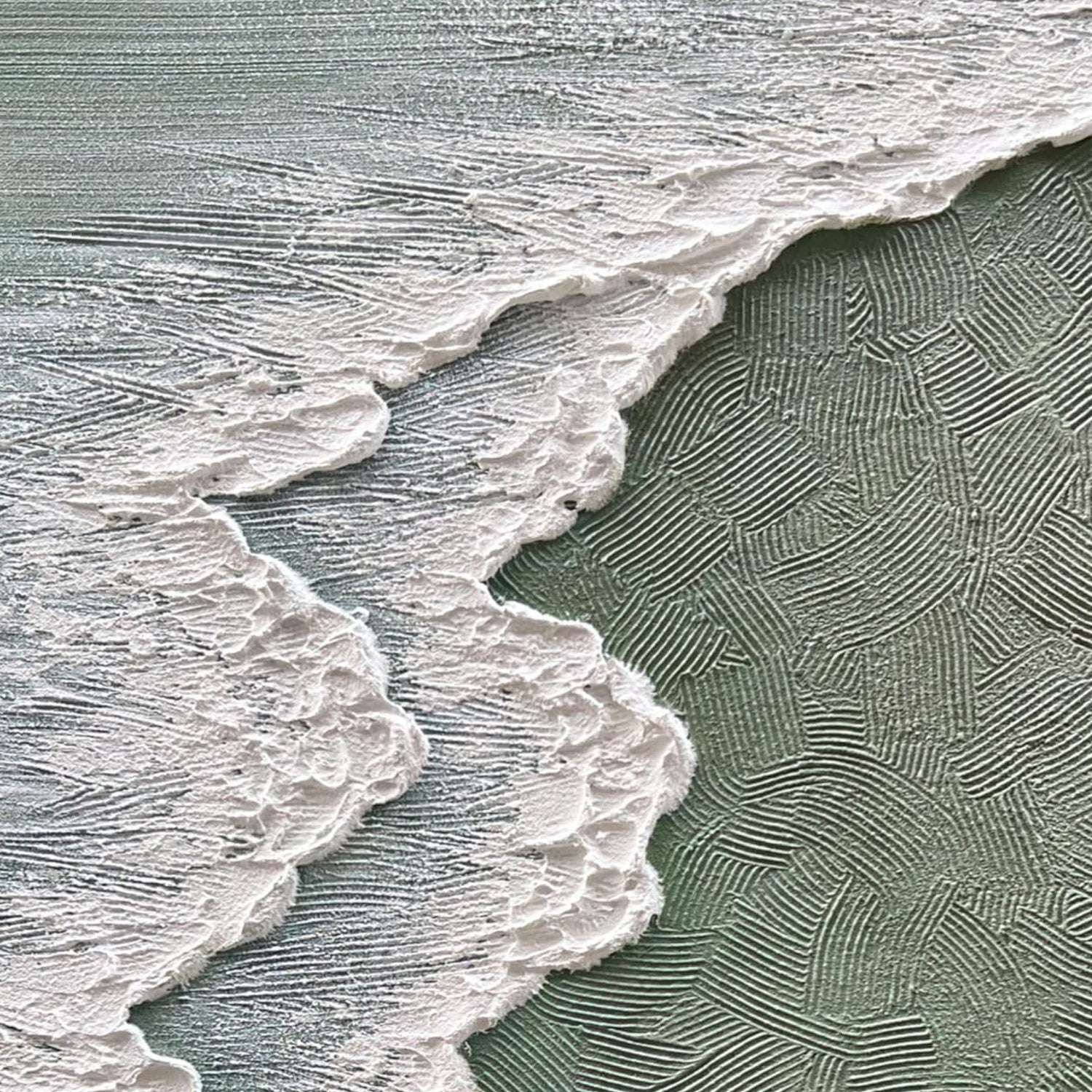 3D Textured Minimalist Coastal Wall Art - Foam Meridian