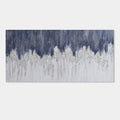 Abstract Blue and White Modern Wall Art - Frostline Canopy