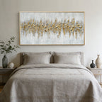 3D Textured Minimalist Gold Wall Art - Gilded Current