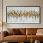 3D Textured Minimalist Gold Wall Art - Gilded Current