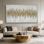 3D Textured Minimalist Gold Wall Art - Gilded Current