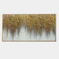 3D Textured Gold Abstract Wall Art - Gilded Descent