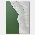 3D Textured Abstract Coastal Wall Art - Green Undertow
