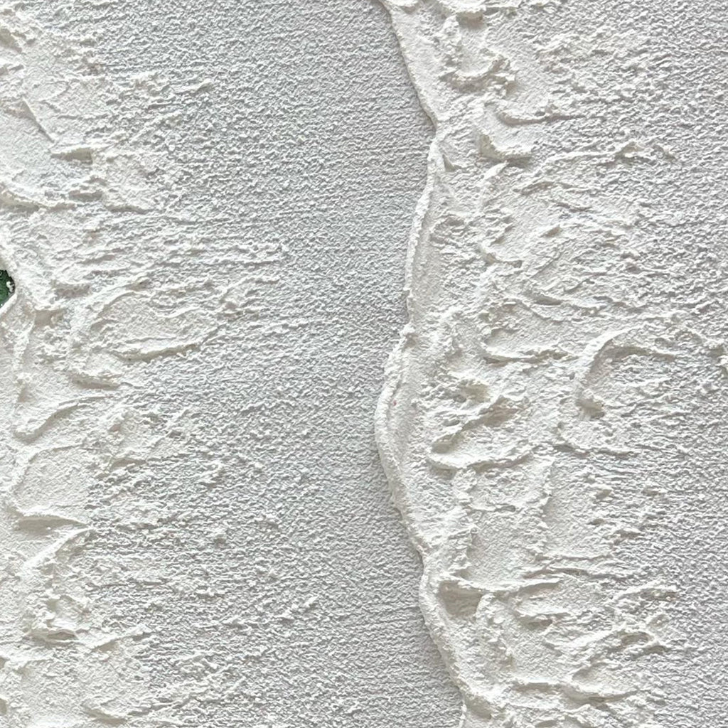3D Textured Abstract Coastal Wall Art - Green Undertow