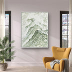 Wabi-Sabi Style Mountain Painting - Tranquil Expression of Nature#LS005