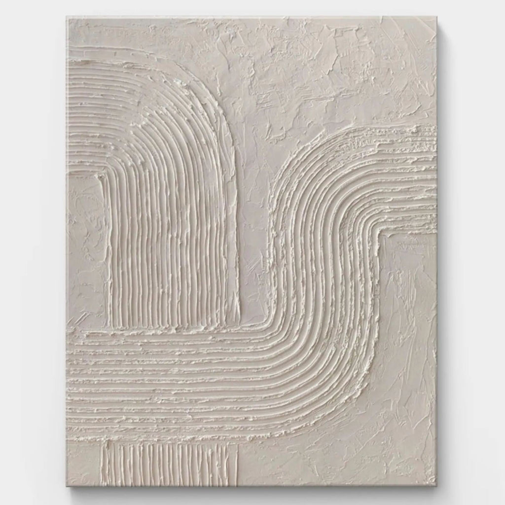 Minimalist Wabi-Sabi textured art with natural textures and simple lines, offering a unique visual and tactile experience.