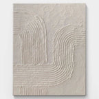 Minimalist Wabi-Sabi textured art with natural textures and simple lines, offering a unique visual and tactile experience.