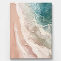 Modern Abstract Seascape with Textured Blue and Beige Tones #SEA004