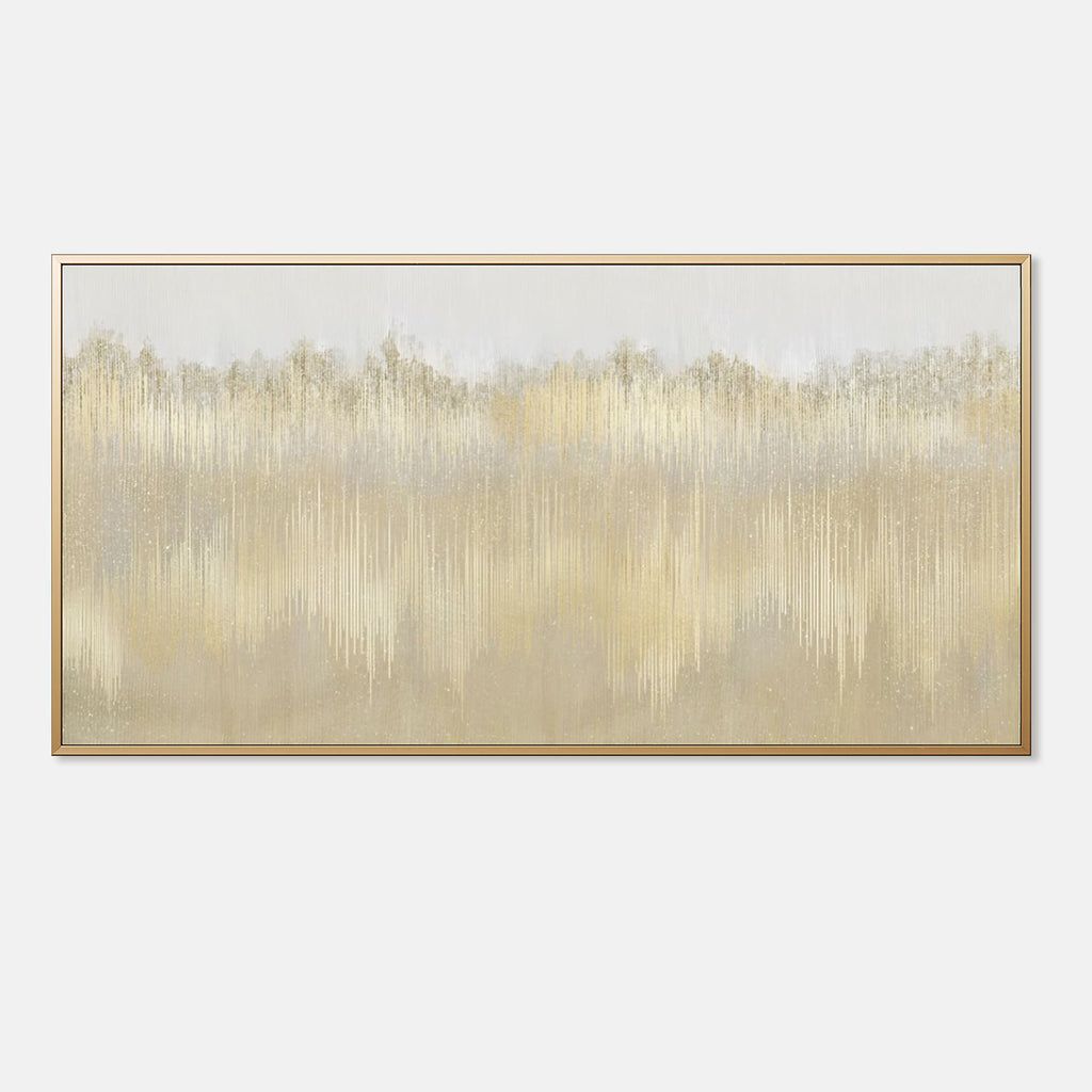 Modern Minimalist White and Beige Wall Art - Ivory Distance