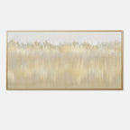 Modern Minimalist White and Beige Wall Art - Ivory Distance