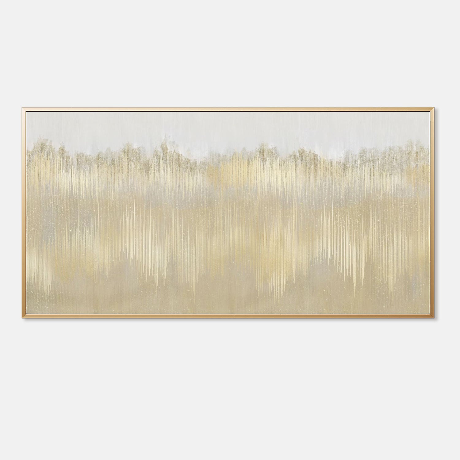 Modern Minimalist White and Beige Wall Art - Ivory Distance
