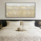 Modern Minimalist White and Beige Wall Art - Ivory Distance