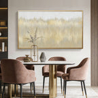 Modern Minimalist White and Beige Wall Art - Ivory Distance