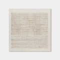 3D Textured Wabi Sabi Geometric Artwork - Ivory Lattice