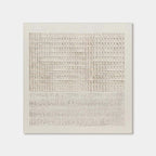 3D Textured Wabi Sabi Geometric Artwork - Ivory Lattice