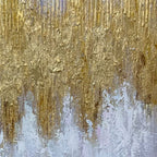 Modern Expressionist Gold Wall Art - Gilded Rainfield