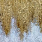 Modern Expressionist Gold Wall Art - Gilded Rainfield