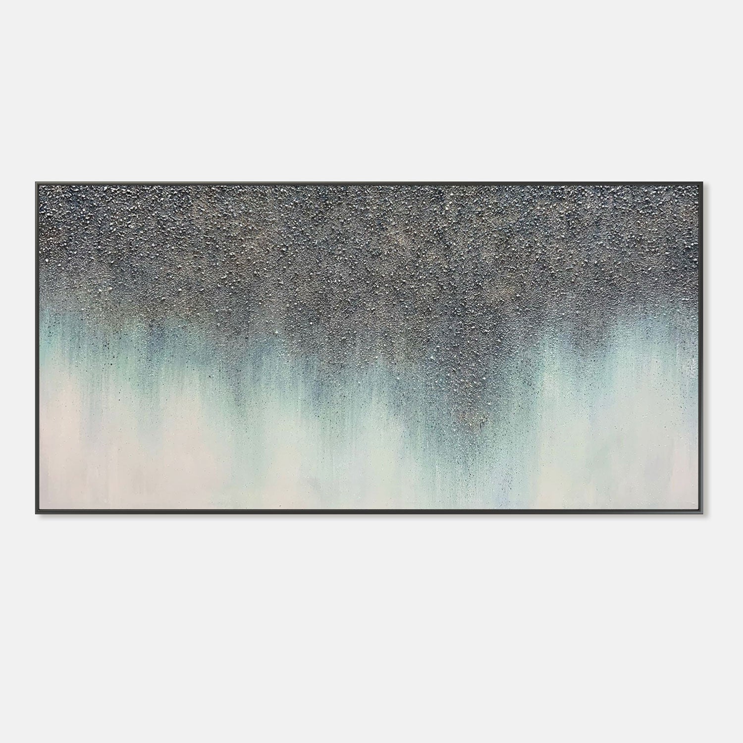 Abstract Gray and Blue Wall Art - Mineral Stillwater