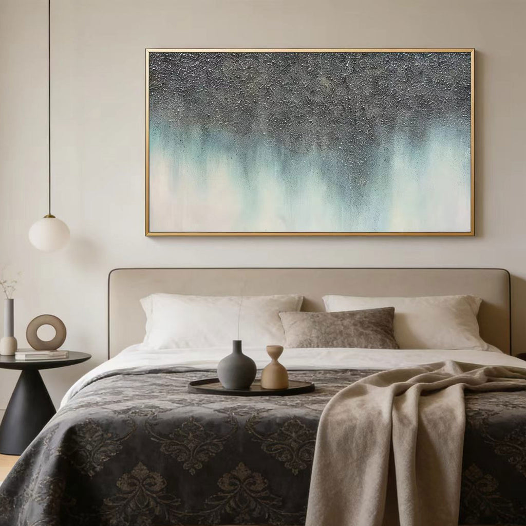 Abstract Gray and Blue Wall Art - Mineral Stillwater