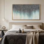Abstract Gray and Blue Wall Art - Mineral Stillwater