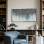 Abstract Gray and Blue Wall Art - Mineral Stillwater