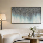 Abstract Gray and Blue Wall Art - Mineral Stillwater