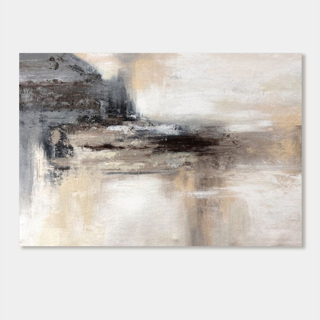 Wabi Sabi Abstract Landscape Canvas Art - Mistward Shore