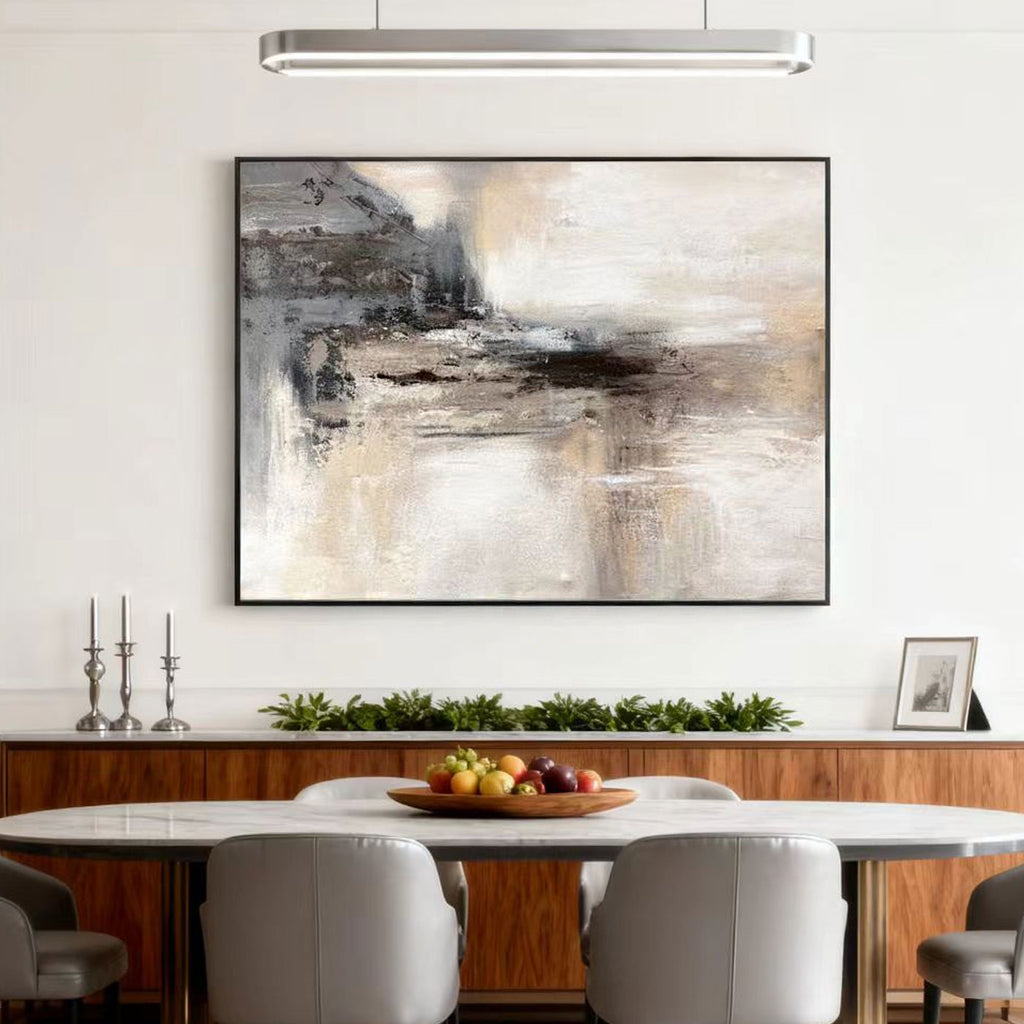 Wabi Sabi Abstract Landscape Canvas Art - Mistward Shore