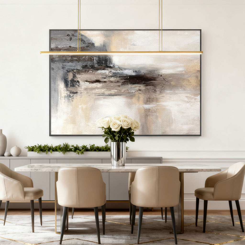 Wabi Sabi Abstract Landscape Canvas Art - Mistward Shore