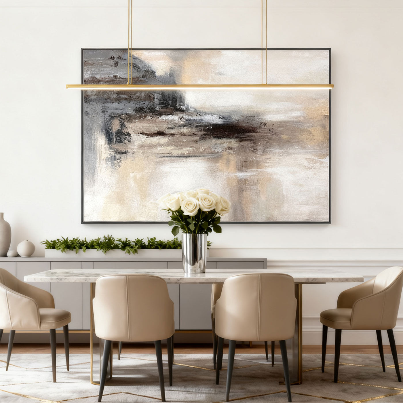 Wabi Sabi Abstract Landscape Canvas Art - Mistward Shore