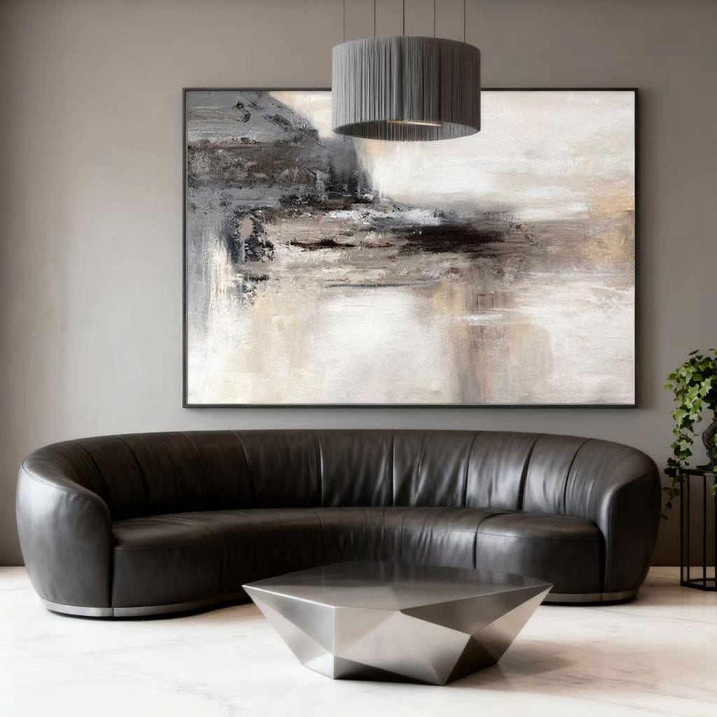 Wabi Sabi Abstract Landscape Canvas Art - Mistward Shore