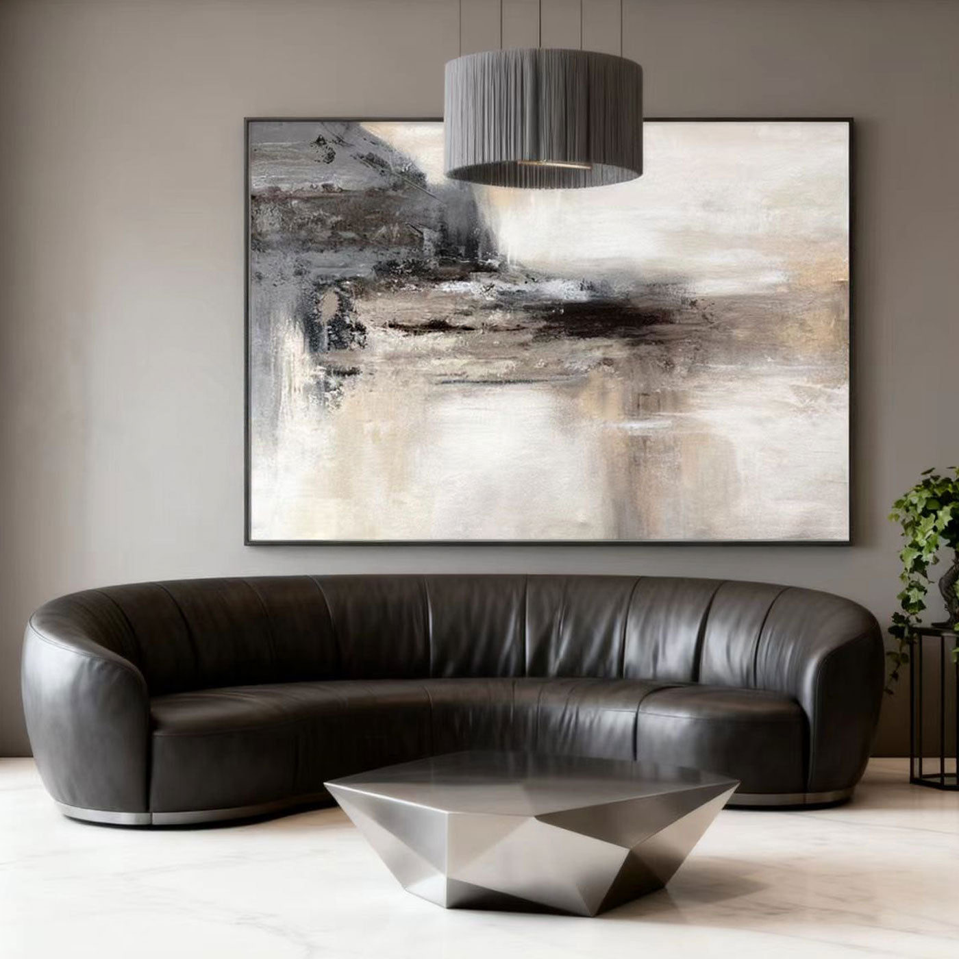 Wabi Sabi Abstract Landscape Canvas Art - Mistward Shore