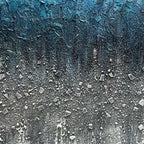 Modern Abstract Blue Mixed Media Wall Art - Blue Ashfall