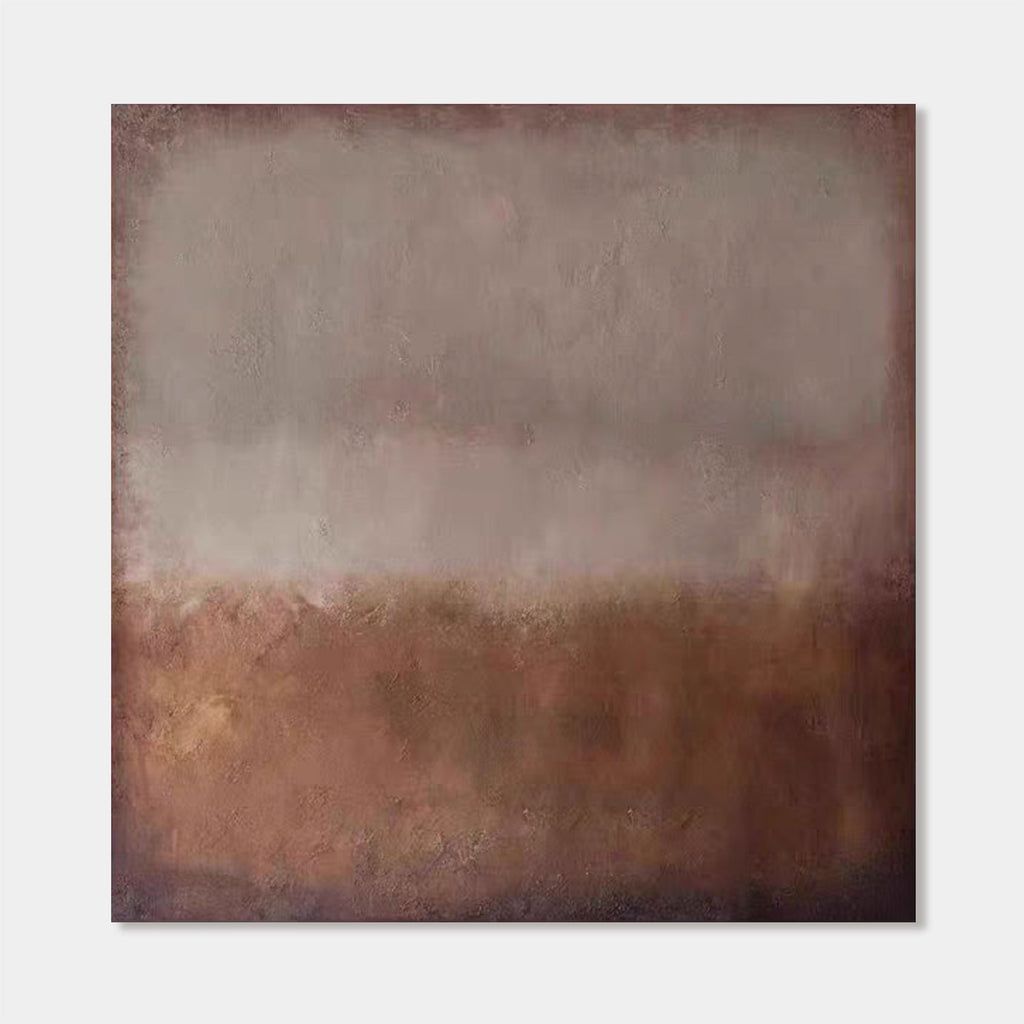 Wabi Sabi Minimalist Landscape Painting - Muted Horizon