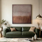 Wabi Sabi Minimalist Landscape Painting - Muted Horizon