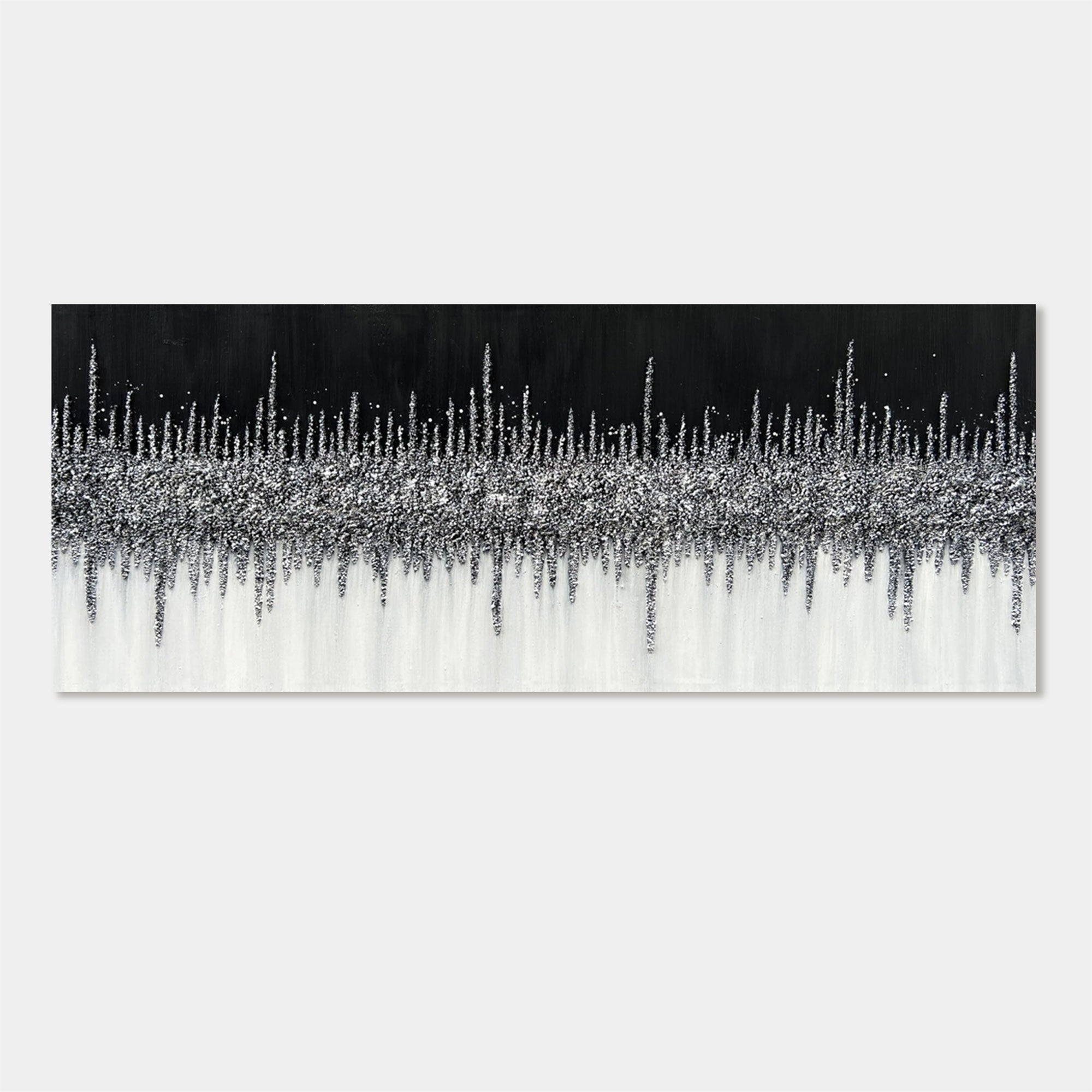 Abstract Black and White Wall Art - Nocturne Horizon